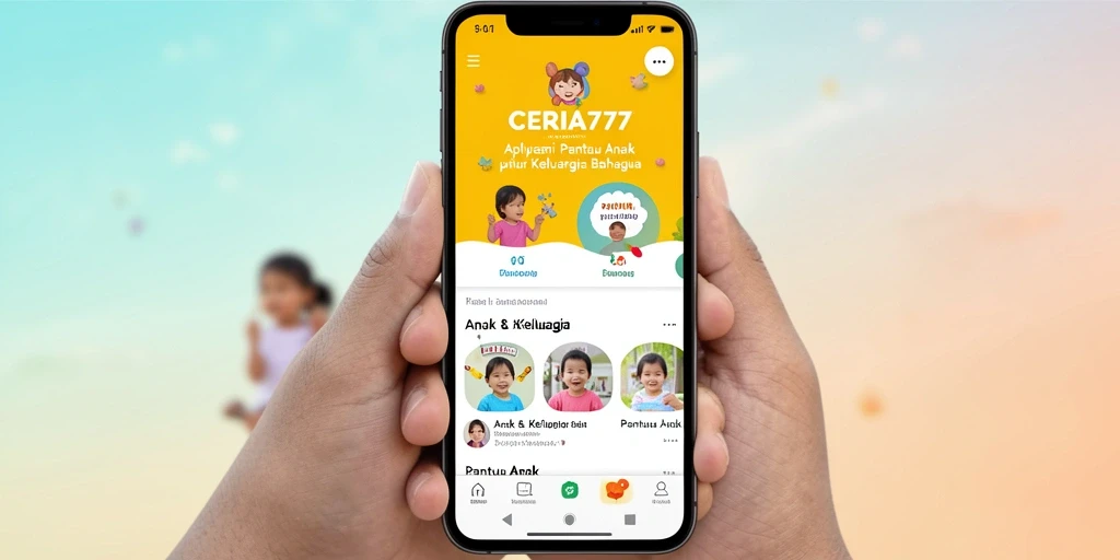 Antarmuka aplikasi CERIA777 yang user-friendly untuk memantau anak.