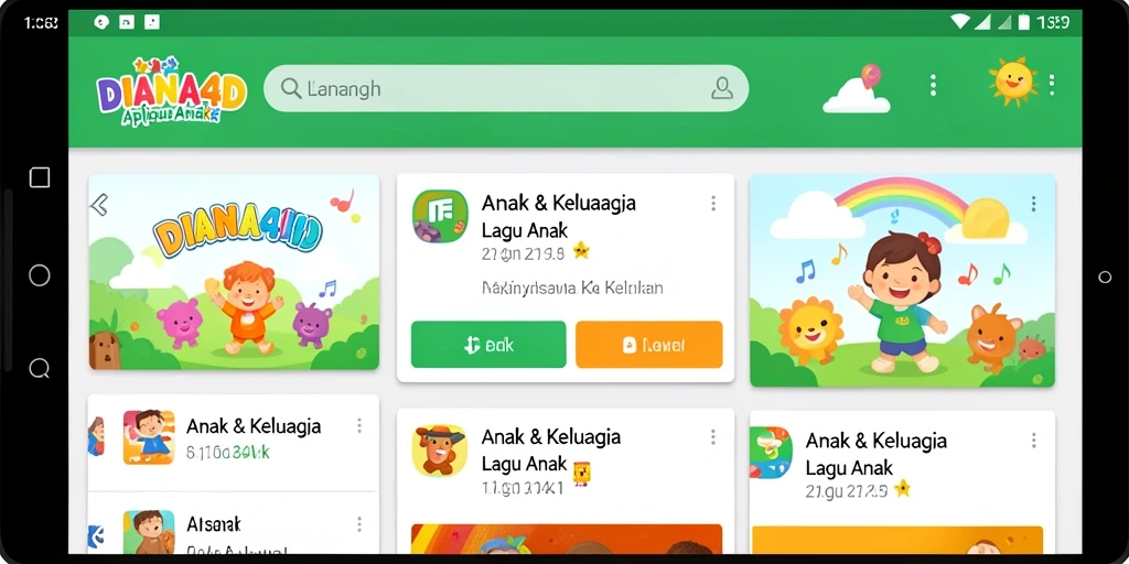 Antarmuka aplikasi DIANA4D yang ceria dan interaktif.