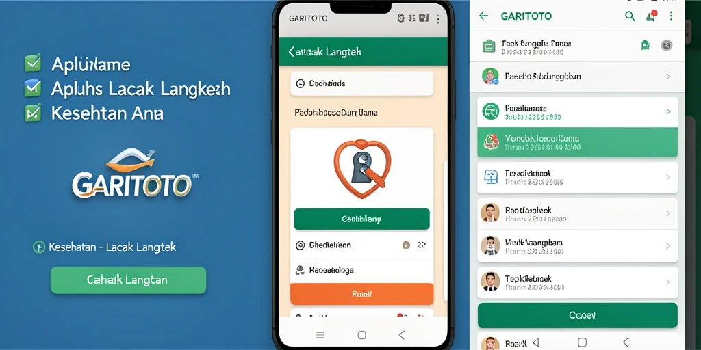 Tampilan antarmuka GARITOTO untuk melacak langkah.