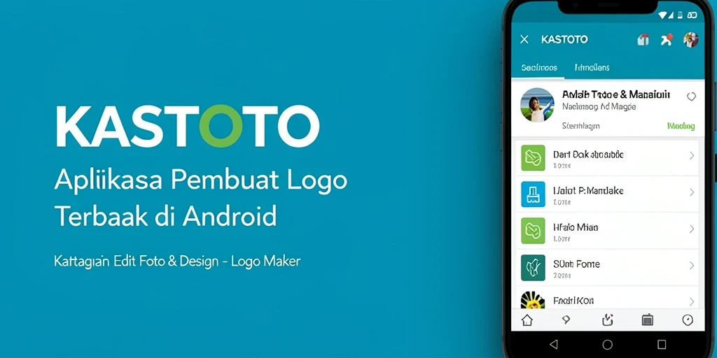 Antarmuka KASTOTO yang mudah digunakan untuk membuat logo.