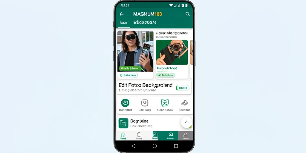 Tampilan antarmuka MAGNUM188 saat menghapus background foto.
