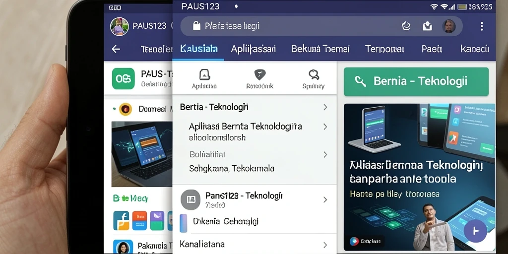 Tampilan antarmuka utama PAUS123 yang menarik dan informatif.