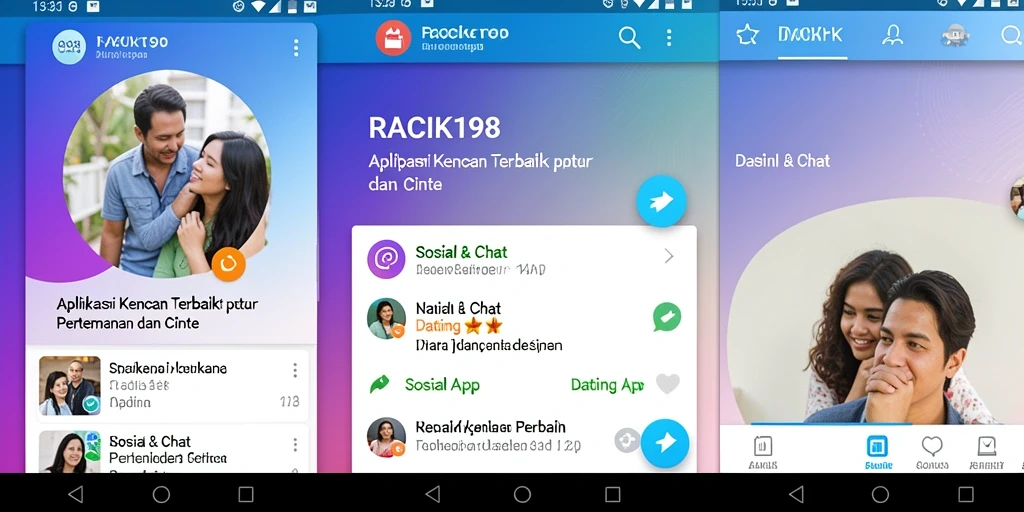 Tampilan antarmuka modern dan fungsional dari aplikasi RACIK198.
