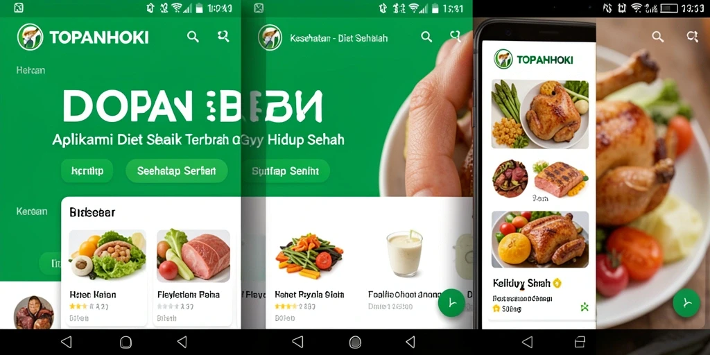 Tampilan antarmuka TOPANHOKI yang modern dan informatif untuk diet sehat.